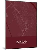 Basrah, Iraq Red Map-null-Mounted Poster