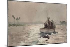 Bass Fishing - Florida, 1890-Winslow Homer-Mounted Giclee Print