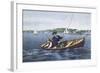 Bass Fishing-Currier & Ives-Framed Giclee Print