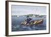 Bass Fishing-Currier & Ives-Framed Giclee Print