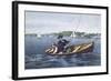 Bass Fishing-Currier & Ives-Framed Giclee Print