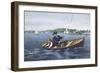 Bass Fishing-Currier & Ives-Framed Giclee Print