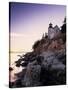 Bass Harbor Head Lighthouse, Acadia Nat. Park, Maine, USA-Walter Bibikow-Stretched Canvas