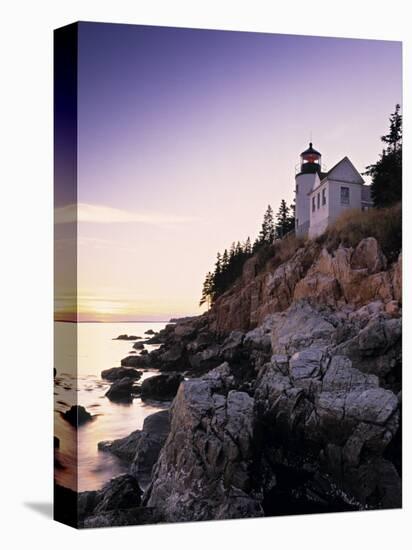 Bass Harbor Head Lighthouse, Acadia Nat. Park, Maine, USA-Walter Bibikow-Stretched Canvas