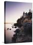 Bass Harbor Head Lighthouse at Dusk, Mount Desert Island, Maine, USA-Walter Bibikow-Stretched Canvas