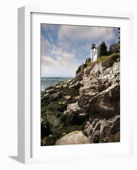 Bass Harbor Head Lighthouse & Foothill-Monte Nagler-Framed Photographic Print