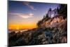 Bass Harbor Lighthouse at Sunset, in Acadia National Park, Maine.-Jon Bilous-Mounted Photographic Print