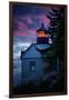 Bass Harbor Lighthouse Detail at Sunset, Maine-null-Framed Photographic Print