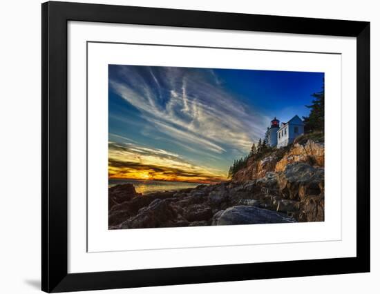 Bass Harbor Lighthouse-Robert Lott-Framed Giclee Print