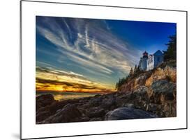 Bass Harbor Lighthouse-Robert Lott-Mounted Giclee Print