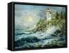 Bass Harbor Lighthouse-Nicky Boehme-Framed Stretched Canvas