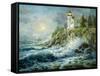 Bass Harbor Lighthouse-Nicky Boehme-Framed Stretched Canvas