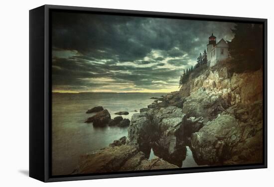 Bass Harbor Mood-Vincent James-Framed Stretched Canvas