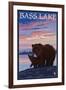 Bass Lake, California - Bear and Cub, c.2008-Lantern Press-Framed Art Print