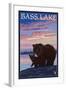 Bass Lake, California - Bear and Cub, c.2008-Lantern Press-Framed Art Print