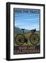 Bass Lake, California - Bicycle Scene-Lantern Press-Framed Art Print