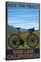 Bass Lake, California - Bicycle Scene-Lantern Press-Stretched Canvas