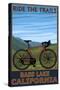 Bass Lake, California - Bicycle Scene-Lantern Press-Stretched Canvas