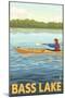 Bass Lake, California - Kayak, c.2009-Lantern Press-Mounted Art Print