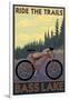 Bass Lake, California - Ride the Trails, c.2008-Lantern Press-Framed Art Print