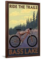 Bass Lake, California - Ride the Trails, c.2008-Lantern Press-Framed Art Print