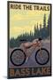 Bass Lake, California - Ride the Trails, c.2008-Lantern Press-Mounted Art Print