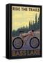 Bass Lake, California - Ride the Trails, c.2008-Lantern Press-Framed Stretched Canvas