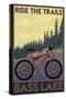 Bass Lake, California - Ride the Trails, c.2008-Lantern Press-Stretched Canvas
