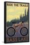 Bass Lake, California - Ride the Trails, c.2008-Lantern Press-Framed Stretched Canvas