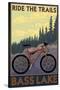 Bass Lake, California - Ride the Trails, c.2008-Lantern Press-Stretched Canvas