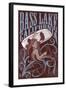 Bass Lake, California - Wakeboarder-Lantern Press-Framed Art Print