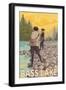 Bass Lake, California - Women Fishing, c.2009-Lantern Press-Framed Art Print