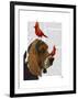 Basset Hound and Birds-Fab Funky-Framed Art Print