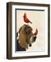 Basset Hound and Birds-Fab Funky-Framed Art Print