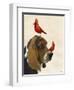 Basset Hound and Birds-Fab Funky-Framed Art Print