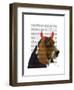 Basset Hound and Devil Horns-Fab Funky-Framed Art Print