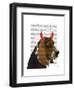 Basset Hound and Devil Horns-Fab Funky-Framed Art Print