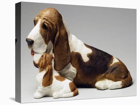 Basset Hound and Puppy-Sandro Nardini-Stretched Canvas