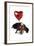 Basset Hound Dog with Heart Shaped Balloon-null-Framed Photographic Print