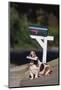 Basset Hound Fetching the Mail-DLILLC-Mounted Photographic Print