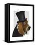 Basset Hound, Formal Hound and Hat-Fab Funky-Framed Stretched Canvas