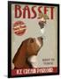 Basset Hound Ice Cream-Fab Funky-Framed Art Print