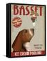 Basset Hound Ice Cream-Fab Funky-Framed Stretched Canvas