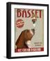 Basset Hound Ice Cream-Fab Funky-Framed Art Print