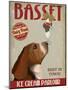 Basset Hound Ice Cream-Fab Funky-Mounted Art Print