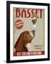 Basset Hound Ice Cream-Fab Funky-Framed Art Print