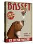 Basset Hound Ice Cream-Fab Funky-Stretched Canvas