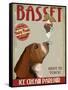 Basset Hound Ice Cream-Fab Funky-Framed Stretched Canvas