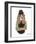 Basset Hound in Retro Style-Olga Angellos-Framed Art Print