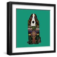 Basset Hound Jade-Sharon Turner-Framed Art Print